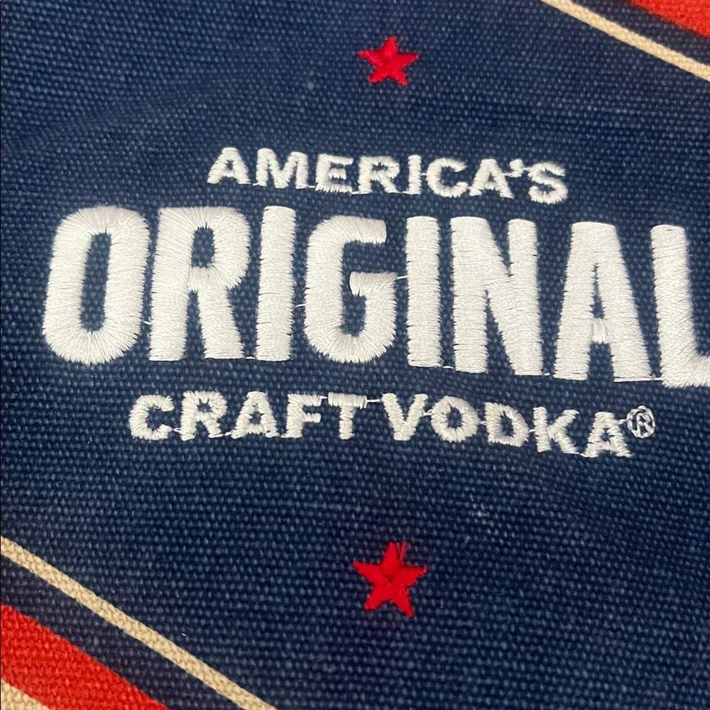 Tito's Vodka Patriotic Commemorative Canvas Embroidered Bottle Holder Bag Sleeve